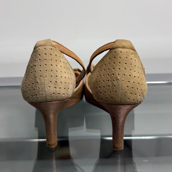 Kenzie Modesty Tan Cream Women's Sandals (8) - Picture 4 of 8